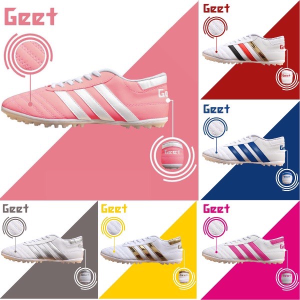 Giày đá bóng Geet 3 Sọc, giày đá banh nam thể thao cỏ nhân tạo rẻ đẹp - 2EVSHOP