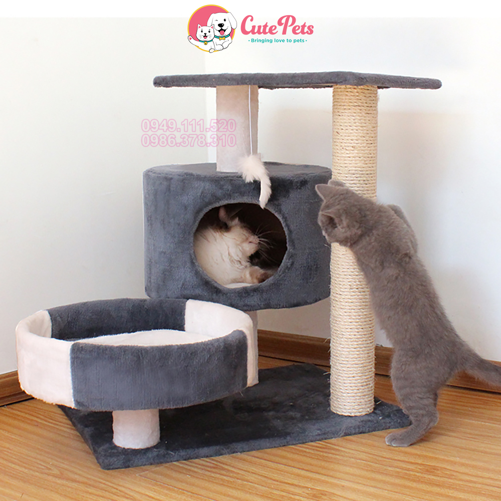 Nhà cây cho mèo Cat Tree 50x35x52cm Trụ cao móng dành cho mèo - Phụ kiện chó mèo