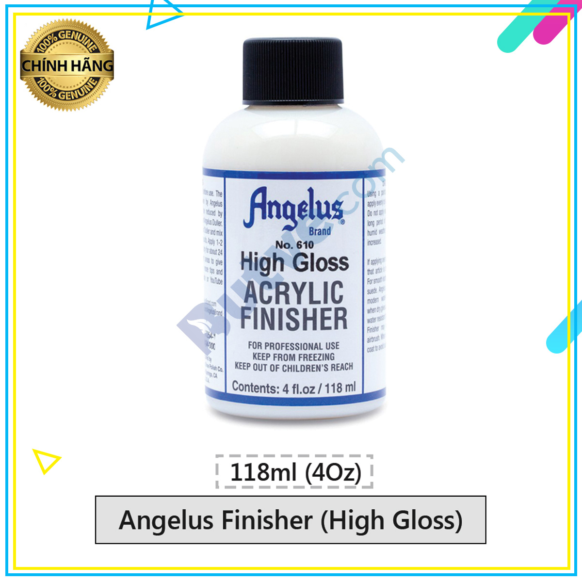 Dung dịch tạo lớp phủ bảo vệ màu Angelus Finisher High Gloss – 118ml