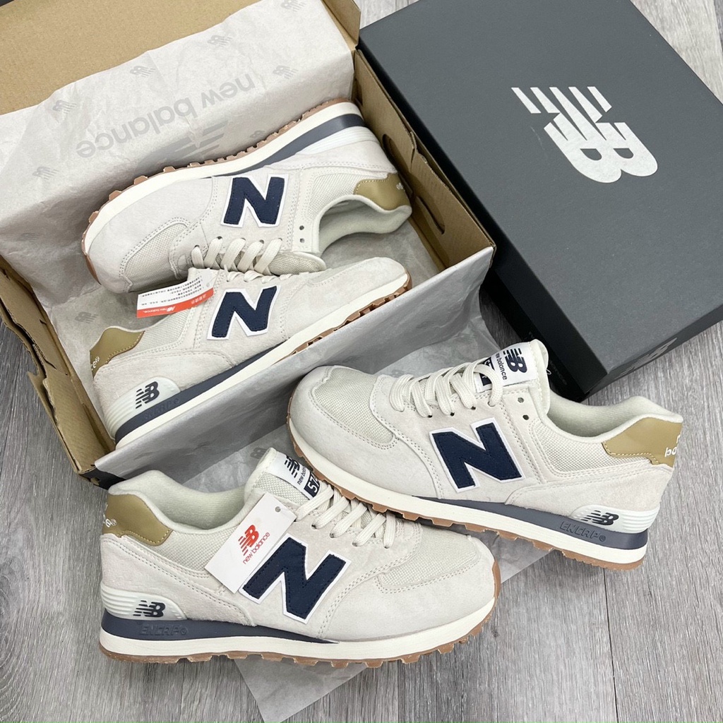 Giày NewBalance 574, NB 574 Xanh Than Bản Quảng Châu cao cấp Full Box Bill