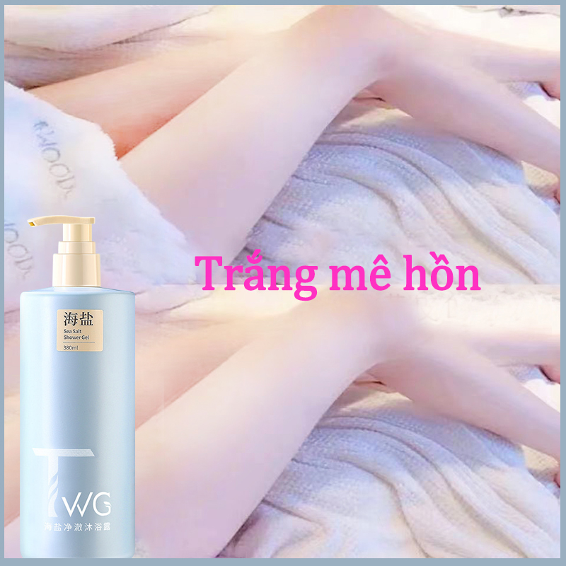 Sữa Tắm làm trắng da sữa tắm nước hoa sữa tắm chống ve muối biển 380ml xóa mụn tẩy da chết làm sáng màu da làm trắng da