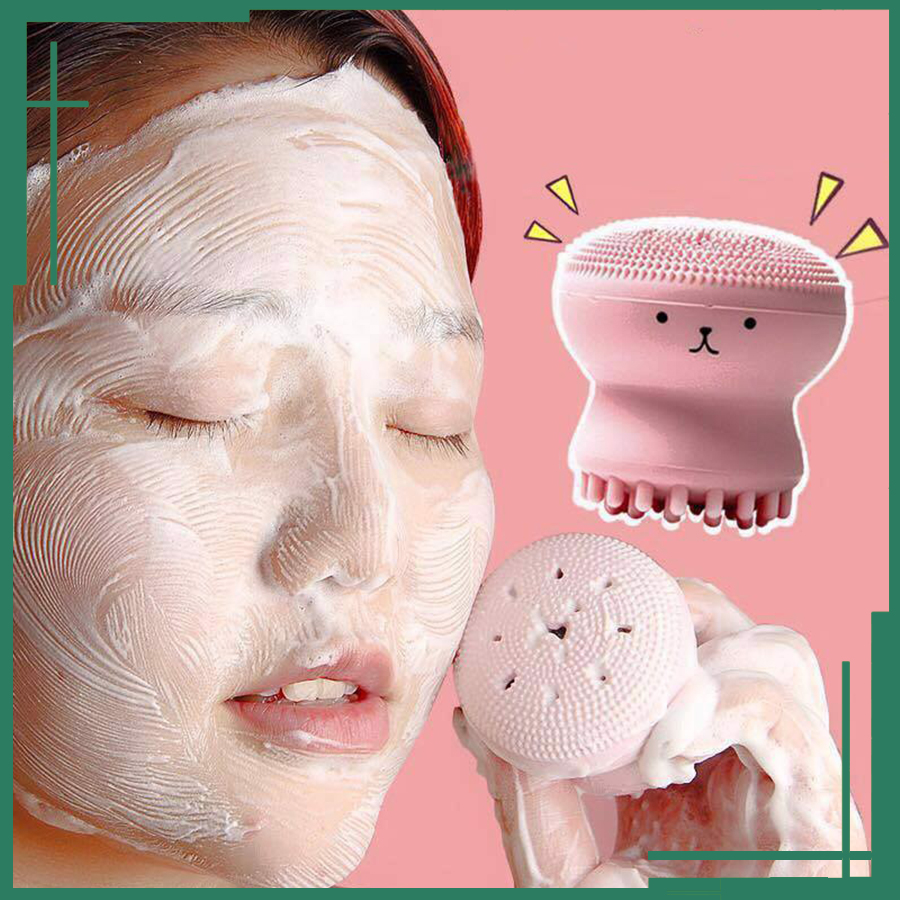 [HCM]Cọ Rửa Mặt và Masage Bạch Tuộc - dụng cụ rửa mặt bạch tuộc tạo bọt