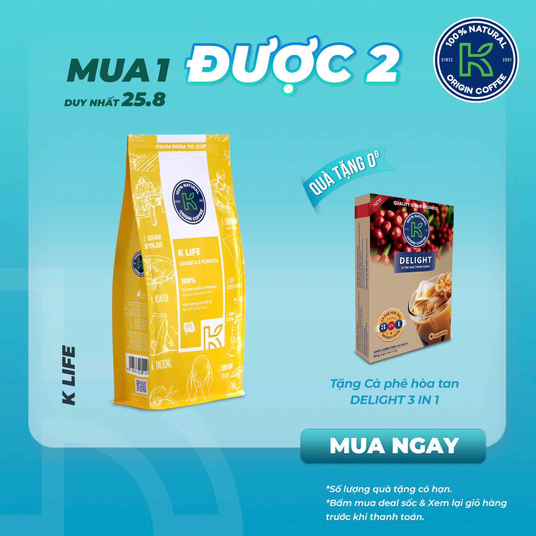 Cà phê rang xay k life thương hiệu k coffee