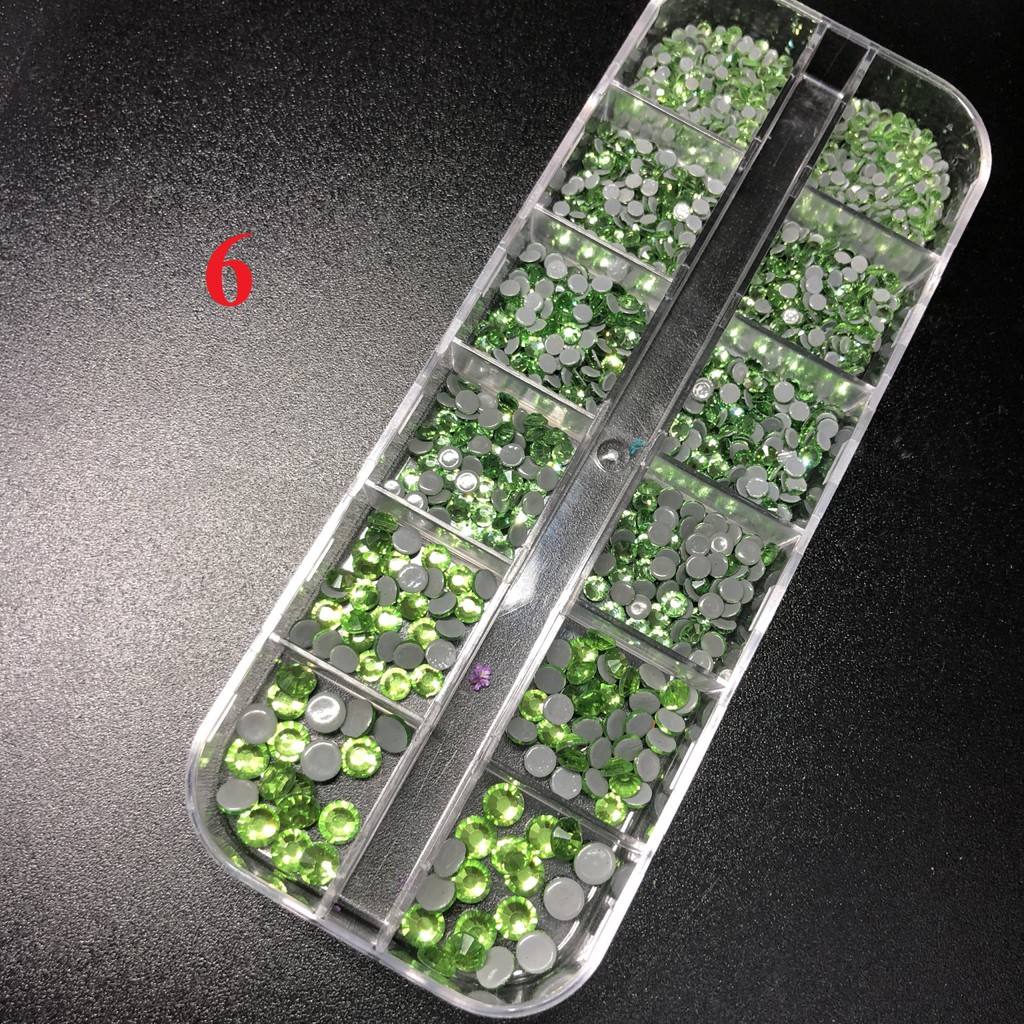 Khay Đá Chân Keo YHB, Đính Móng Siêu Sáng,1440 viên chia size