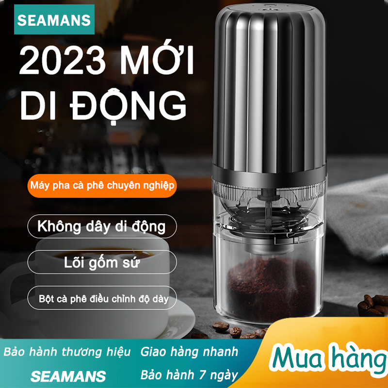 SEAMANS Máy xay cà phê,Máy xay đậu cầm tay,Điều chỉnh kích thước bột cà phê