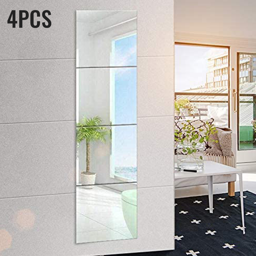 Gương toàn thân không viền treo tường dán tường giá rẻ kích thước 30X30CM guonghoangkim mirror Gương treo tường Set dán gương 4 miếng trang trí nhà cửa