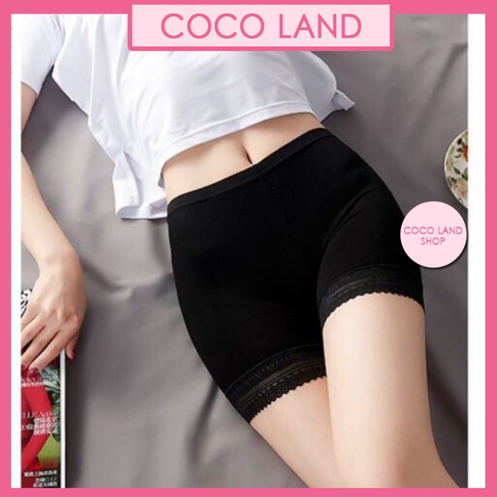 Quần mặc trong váy cotton viền ren sexy -Quần mặc váy mỗi quần 1 túi zip loại 1