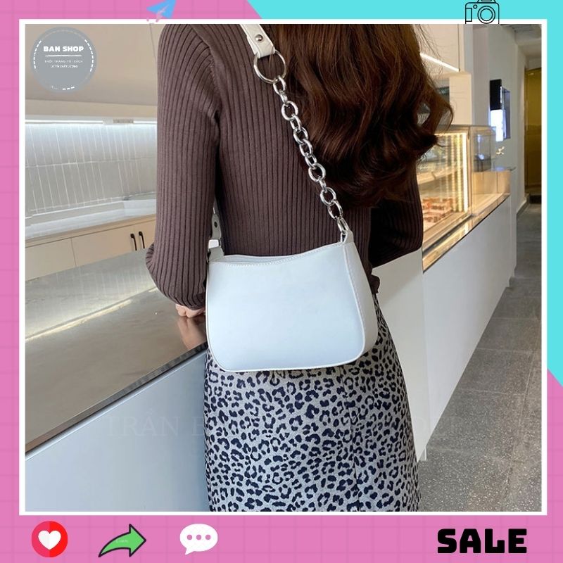 Túi xách nữ đeo chéo 🔸xả kho🔸 túi kẹp nách đeo vai da mềm trơn sbp 74