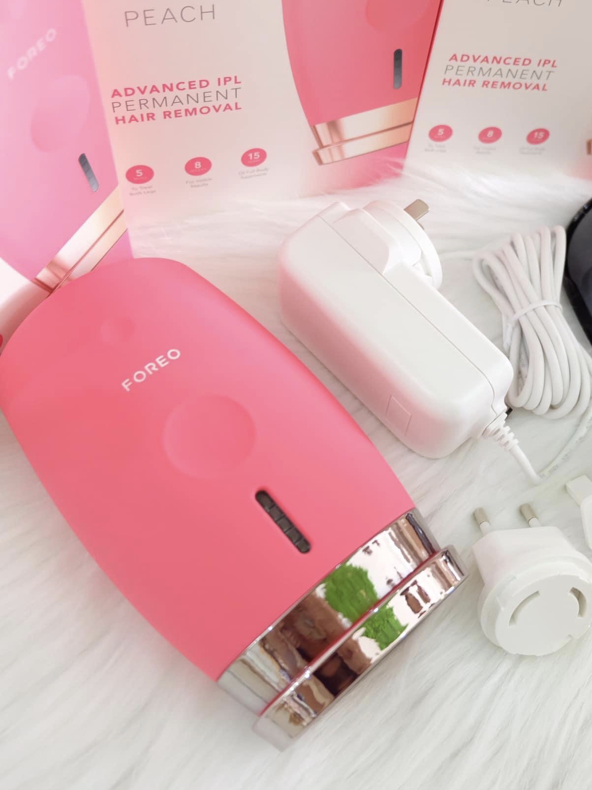 Máy triệt lông foreo peach hair removal sóng ipl