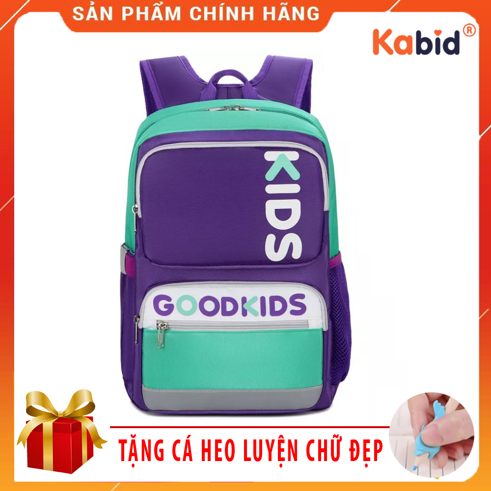 Balo đi học cho bé trai bé gái GOLOVE-GOODKIDS - Balo siêu nhẹ, chống thấm nước, phản quang ban đêm cho bé học lớp 1 tới lớp 3 + Tặng bé cá heo viết chữ đẹp
