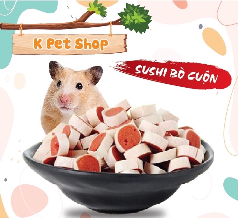 Sushi bò cuộn hamter 🐶 thức ăn cho hamster 40g đồ ăn dặm dành cho hamster