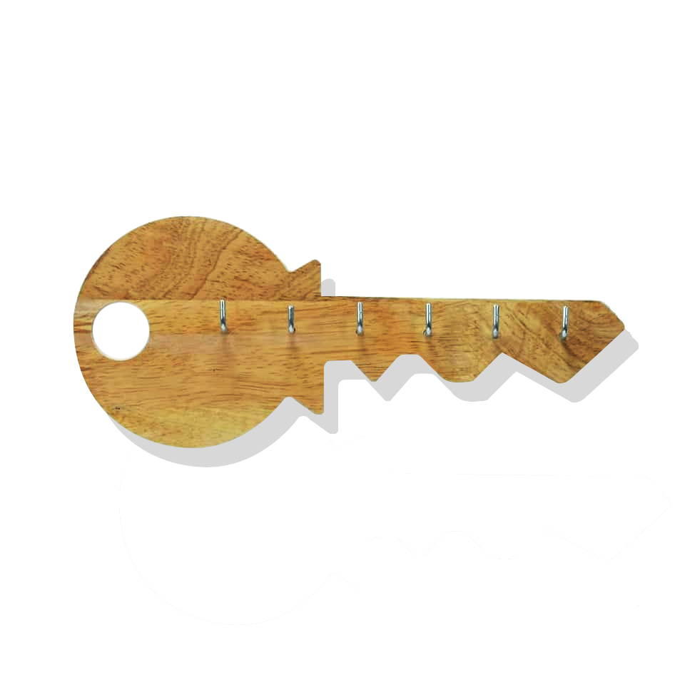 Móc gỗ treo chìa khóa dán tường hình chìa khóa TiTi Wood TWK01