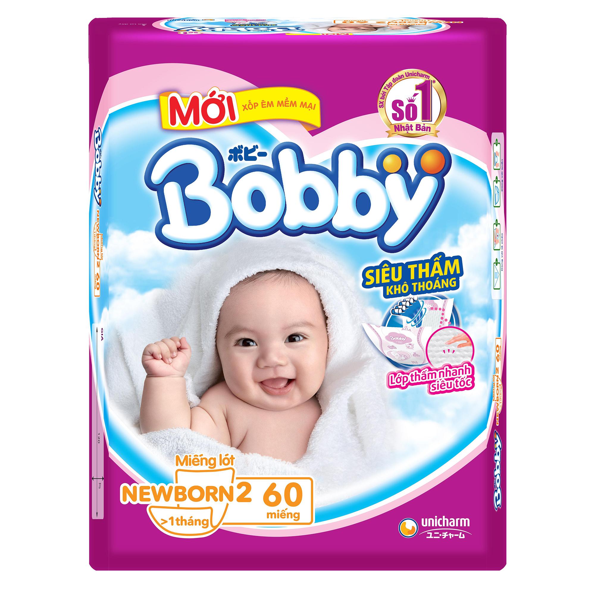 Bobby - tã giấy newborn 2 60 miếng