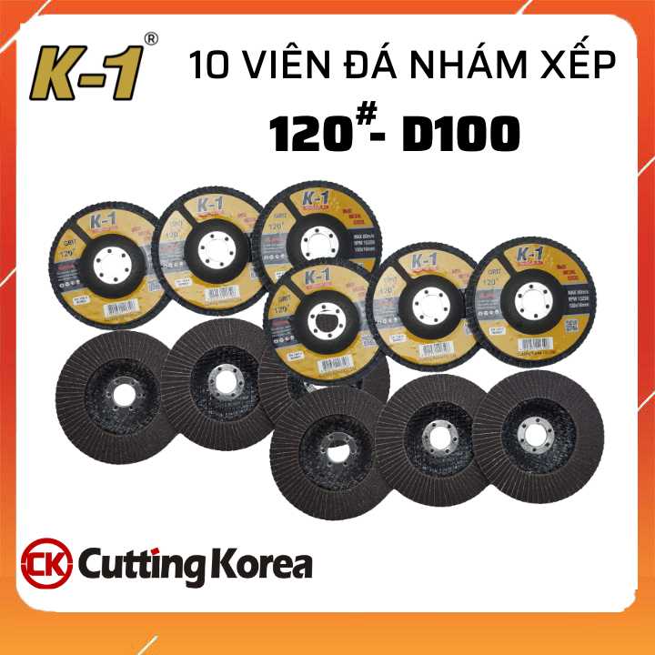 10 viên Đá nhám xếp 120# | Đĩa ráp xếp | Bánh nhám xếp K1 D100 120#