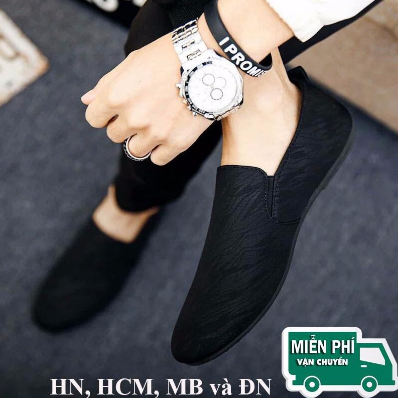 Giày Nam Đẹp 💝FREESHIP💝 Giày Lười Phong Cách Hàn Quốc SV20 - Màu Đen-  [Tặng Tất Khử Mùi Cao Cấp] Hot Trend Thời Trang Nam 2019