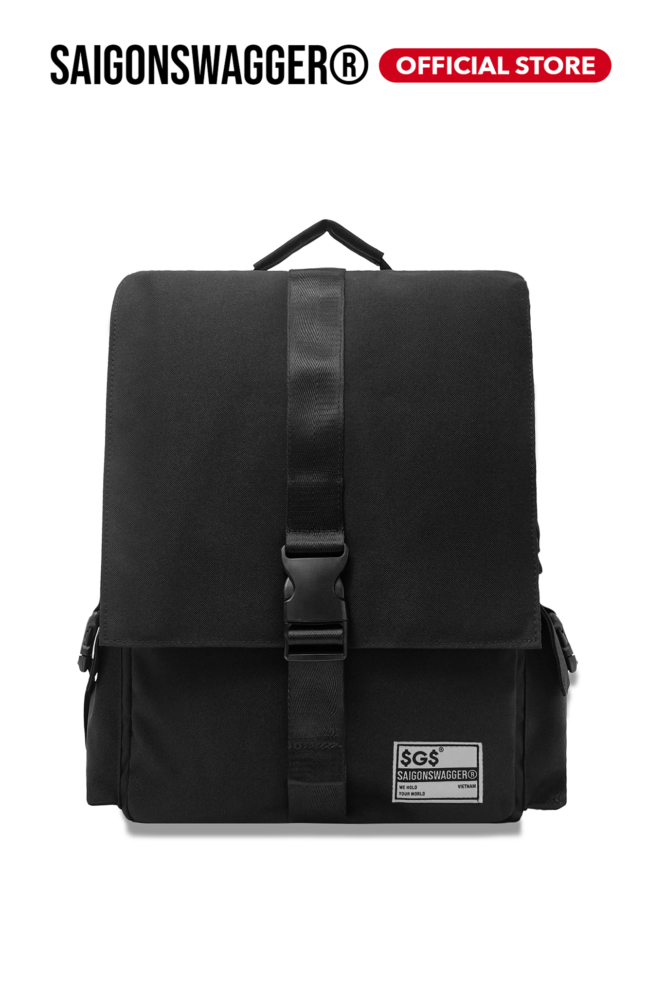 Balo Nắp Dài SAIGON SWAGGER® SGS Flapped Backpack-Ngăn Chống Sốc 15inch