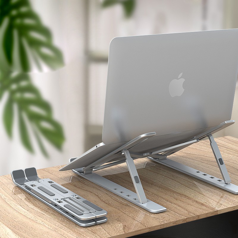 Giá đỡ Laptop, giá đỡ macbook, giá đỡ máy tính bảng gấp gọn cao cấp chống đau lưng, mỏi mắt, đau cổ, đau vai gáy