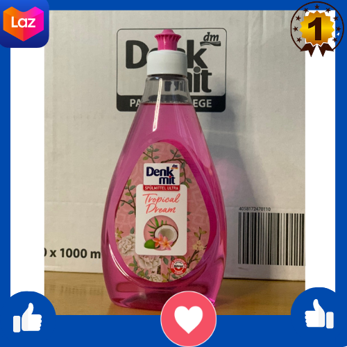 Nước rửa chén bát hương dừa tự nhiên Denkmit Tropical Dream 500ml nhập khẩu từ Đức