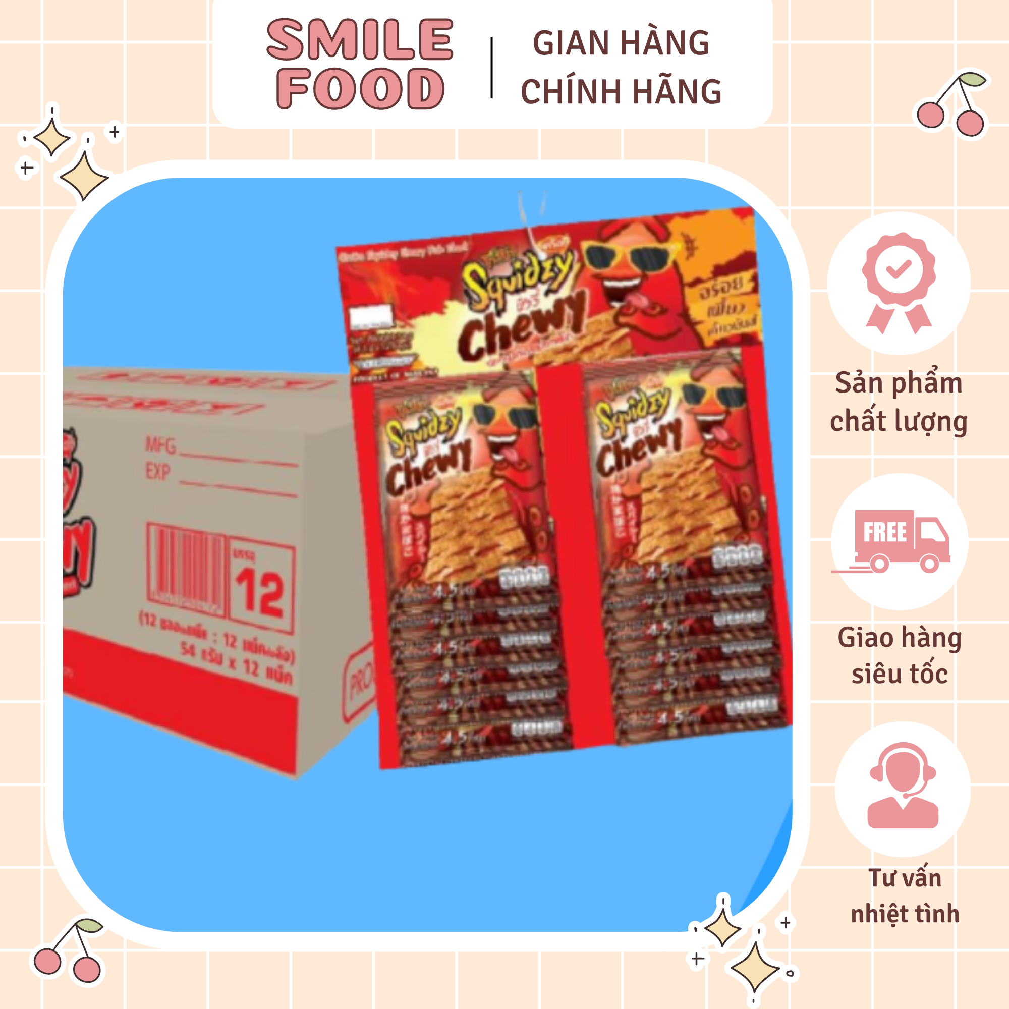 Snack Tẩm Gia Vị Larb Nhập Khẩu Từ Thái Lan Gói 4.5g