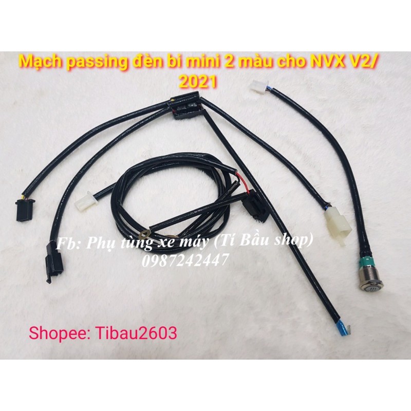 Mạch passing bi mini 2 màu cho nvx v2 2021 dùng công tắc led