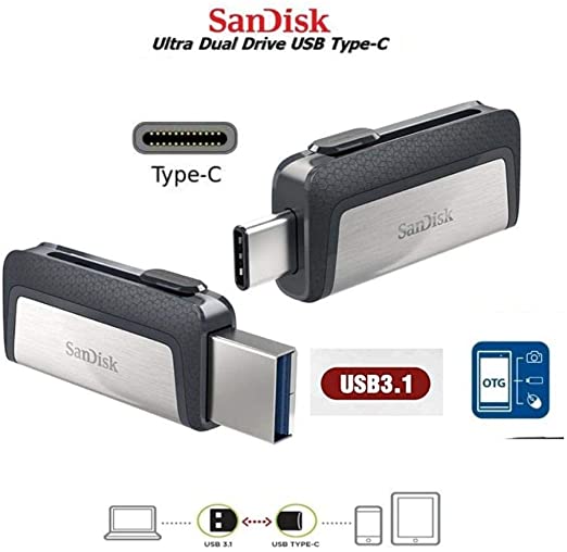 Thiết bị lưu trữ usb otg sandisk ultra dual 128gb