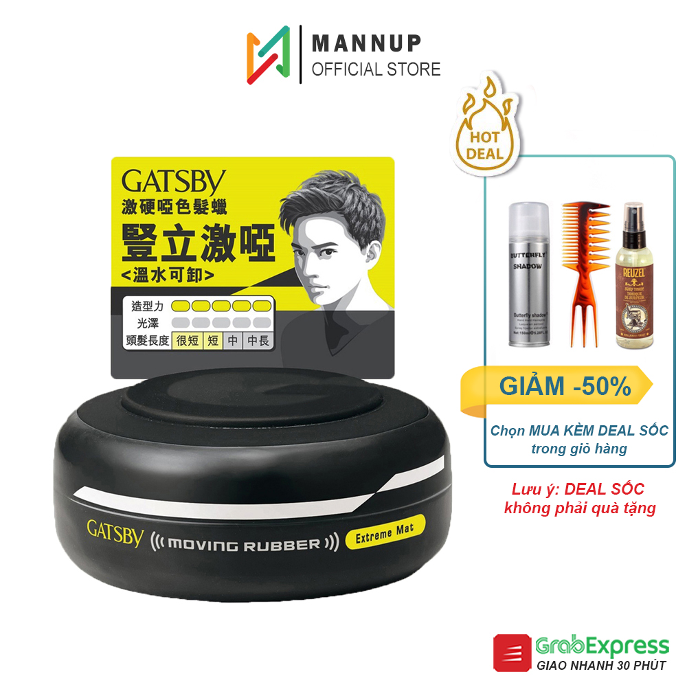Sáp vuốt tóc gatsby moving rubber extreme mat 80g - wax tạo kiểu tóc chính hãng