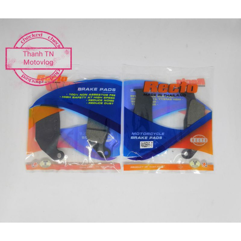 Bố thắng trước và sau cho GSX 150 Recto chính hãng.