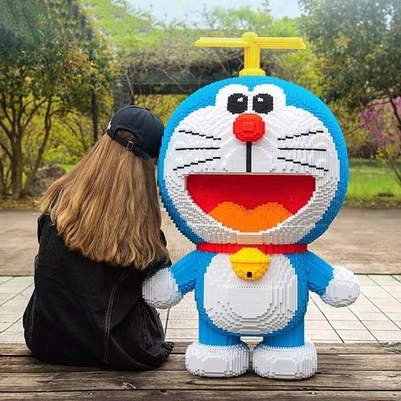 Mô Hình lắp ghép Doraemon 93cm Doraemon múa lân 67cm thần tài 40cm Doraemon 22cm mô hình lắp ráp trang trí nhà ởphòng khách