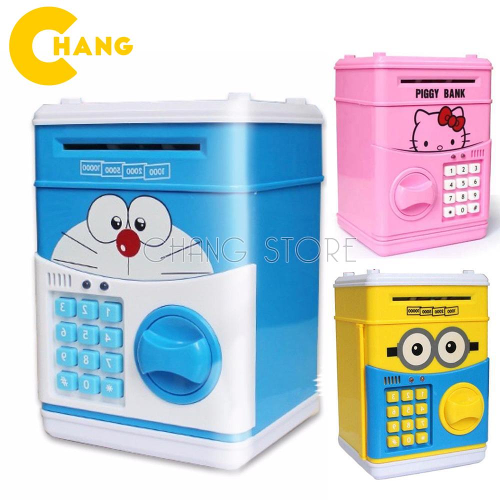 Két sắt mini cho bé mật mã 4 số / Két ATM thông minh sử dụng pin / Két ATM tiết kiệm tiền cho bé
