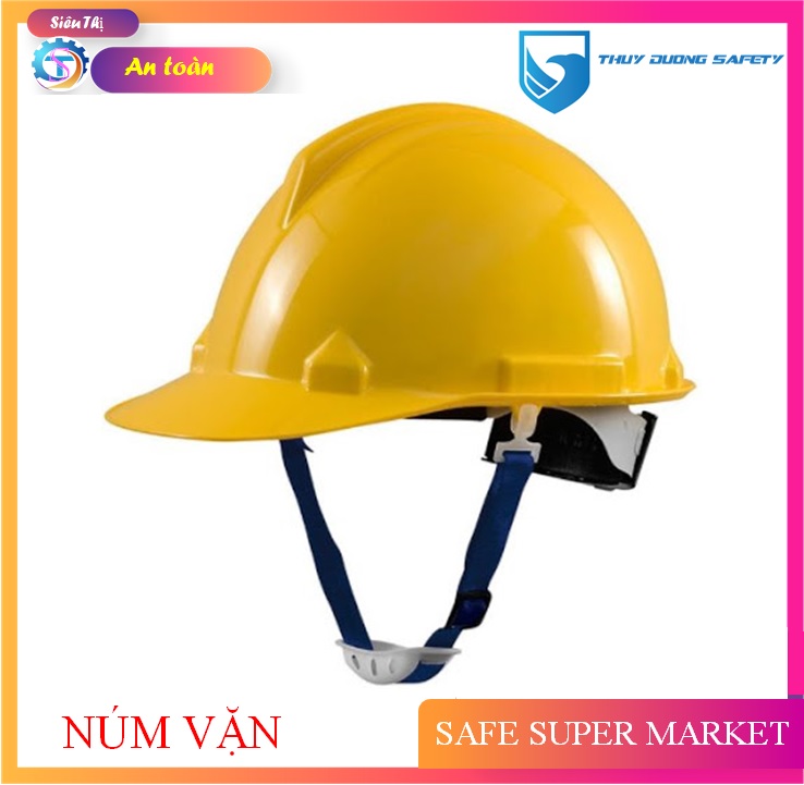 Mũ bảo hộ lao độngThùy Dương có núm vặn an toàn, bảo vệ đầu, chống vật rơi, chống cháy, cách điện