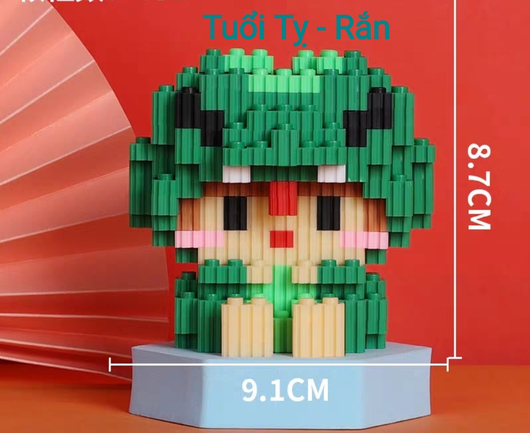 Mô hình lắp ráp 12 con giáp mini dễ thương cho bé