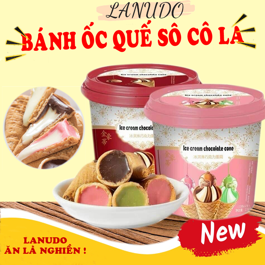 Bánh ốc quế ❤️Bánh kem nhân socola dạng xô 158gam siêu ngon