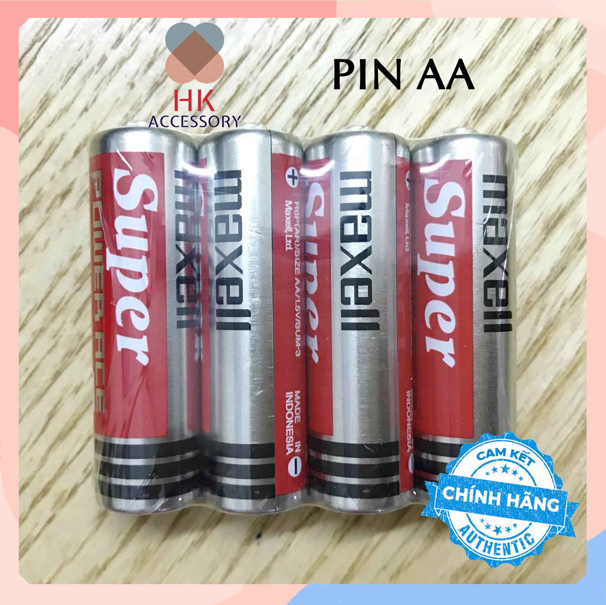 Combo 4 pin aa maxell đỏ hàng chính hãng