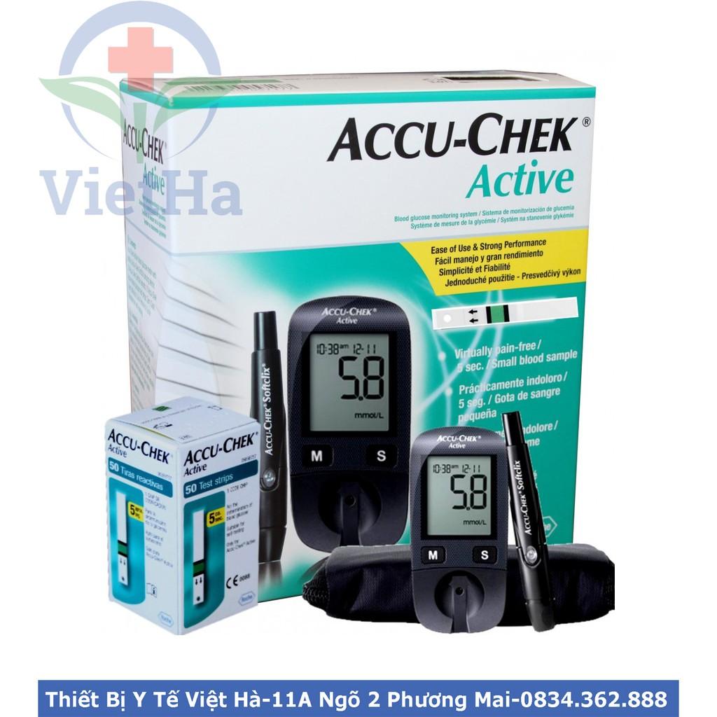 Máy đo đường huyết Accu chek active tặng 25 que thử và 50 kim