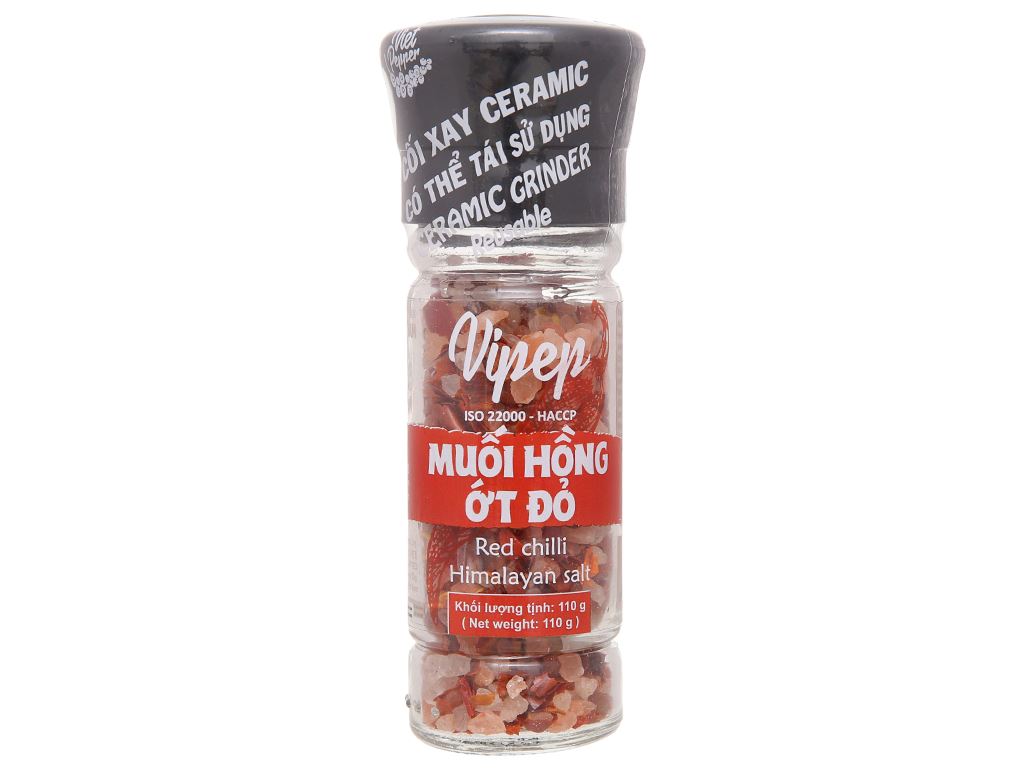 Muối hồng ớt đỏ Vipep hũ 110g