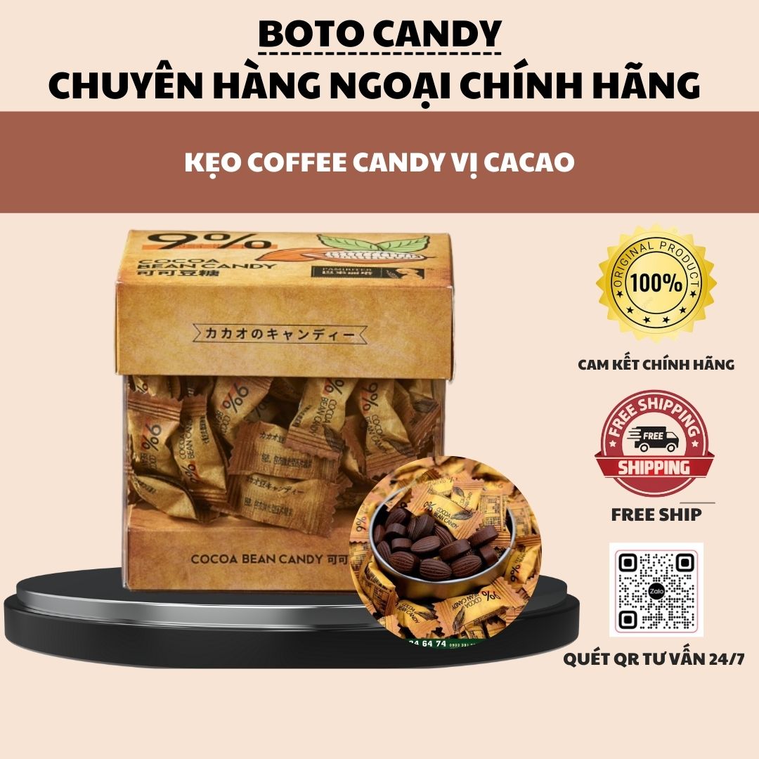KẸO COFFEE CANDY PAMIRITER VỊ CACAO - KẸO CÀ PHÊ CACAO - KẸO CAFE VỊ CACAO