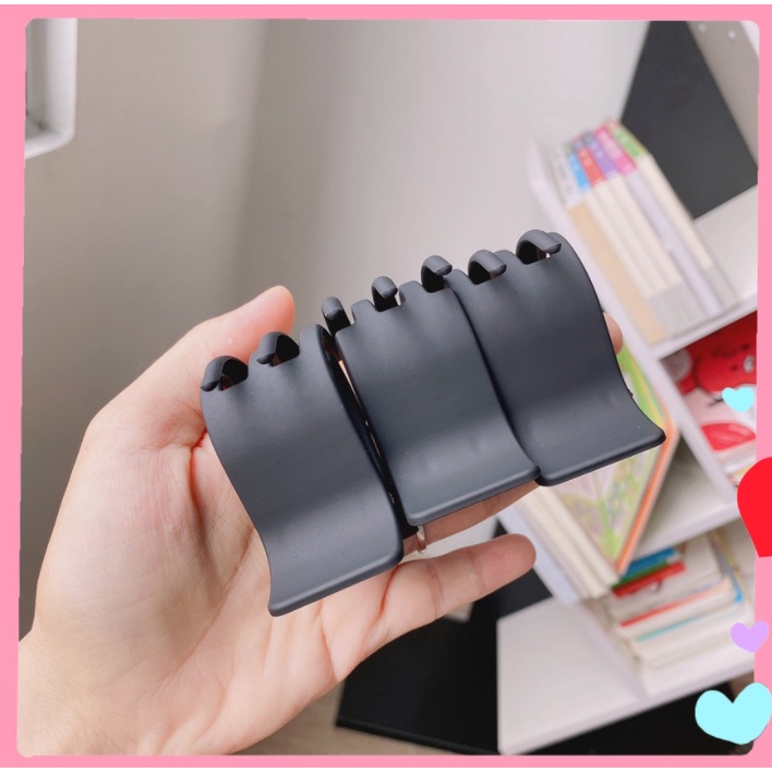 Kẹp càng cua, cặp càng cua 5 răng, 3 răng nhựa đen bóng/ đen nhám/ trong suốt đẹp cho nữ soga kep toc cap toc cang cua 0001