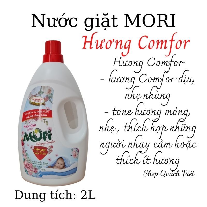 Nước giặt cao cấp MORI hương Comf, dung tích 2L
