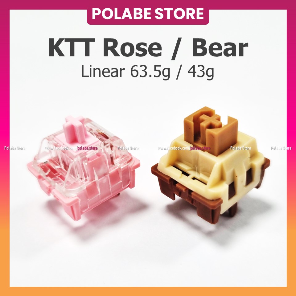 KTT Rose linear switch Công tắc bàn phím cơ KTT Bear linear switch - Polabe Store