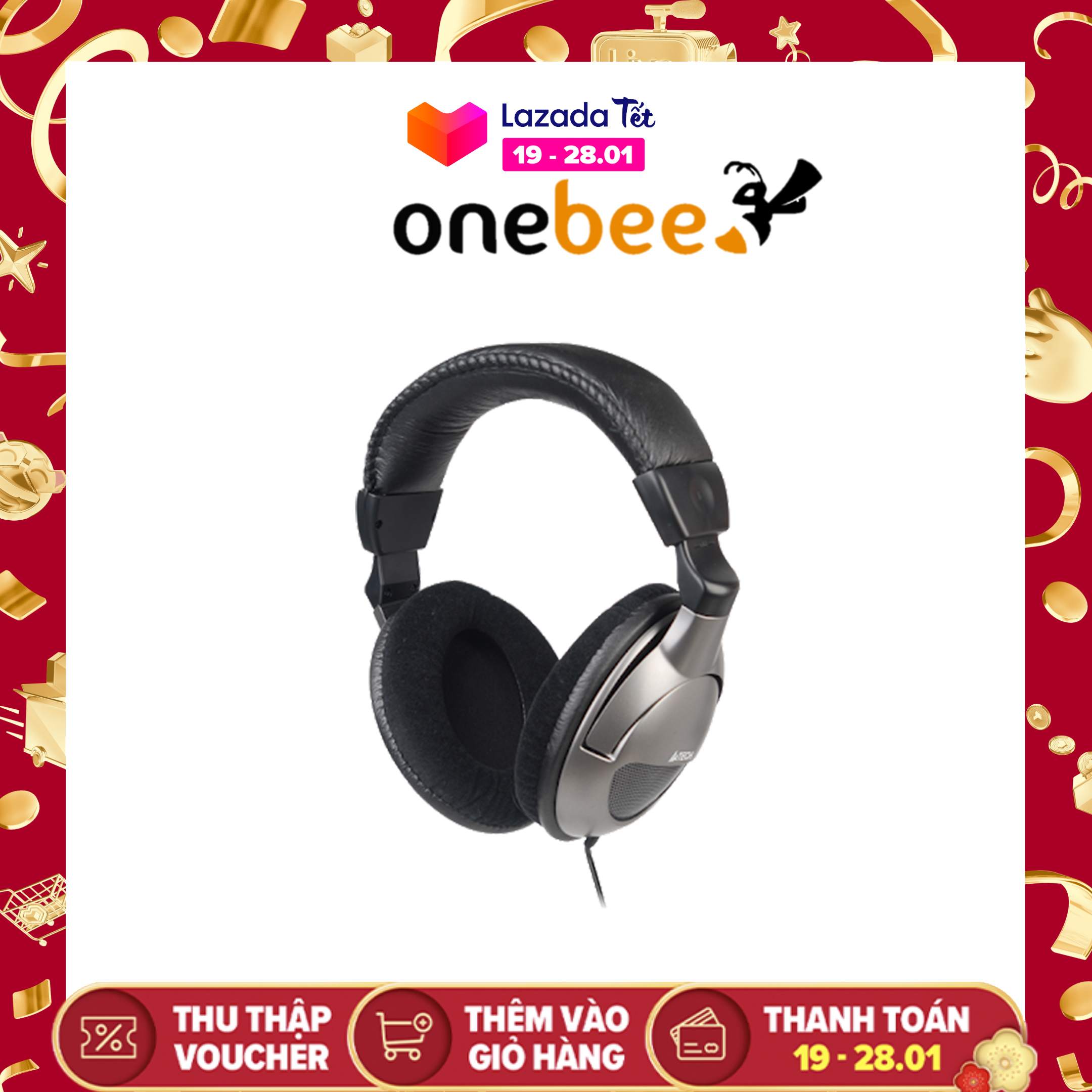 Tai nghe chụp tai a4tech over-ear hs-800 tích hợp micro phù hợp game thủ livestream - hàng chính hãng