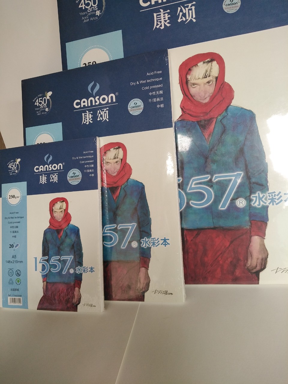 Sổ Canson 250gsm khổ A5 dùng vẽ marker, màu nước