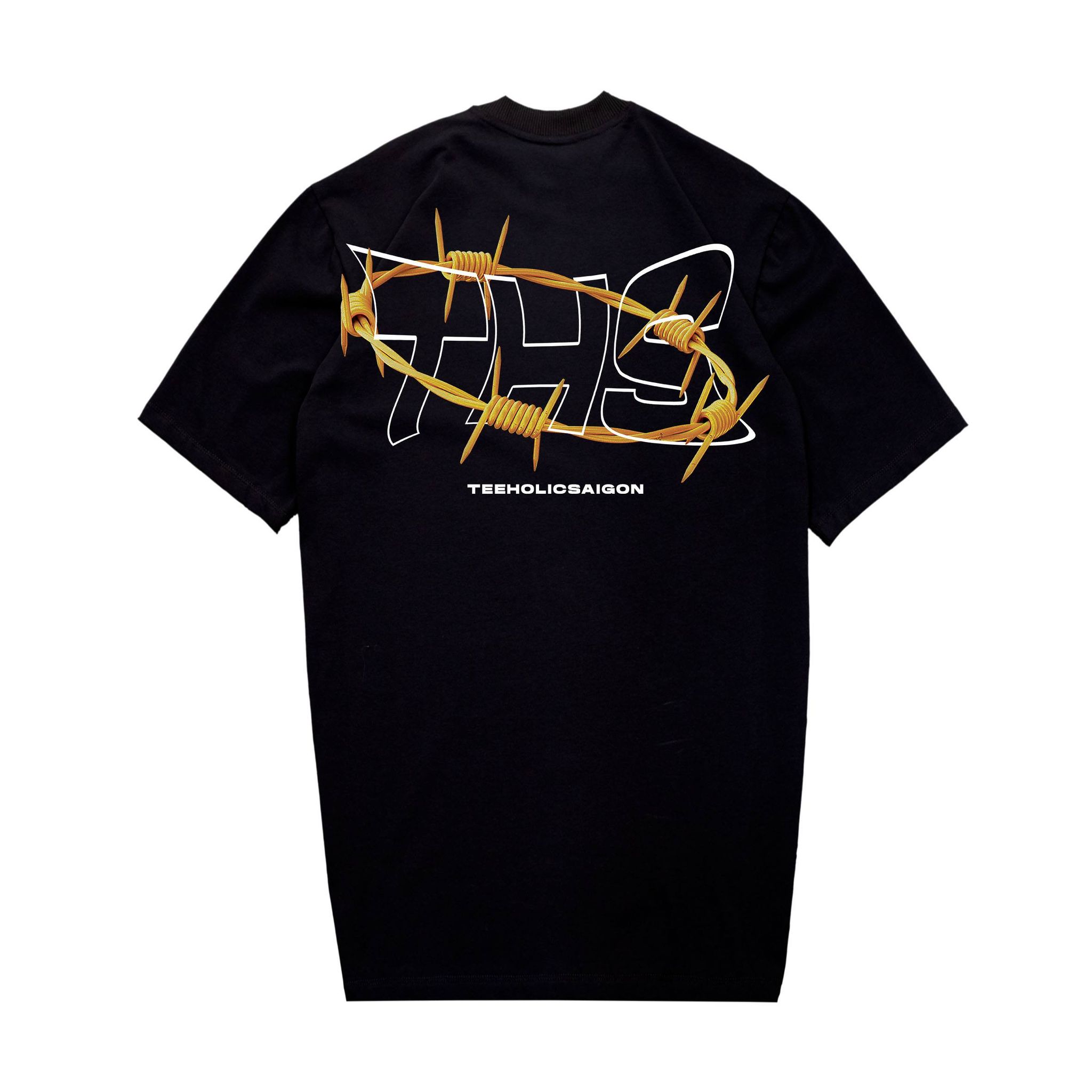 Teeholic áo thun unisex in hình mão gai logo ths