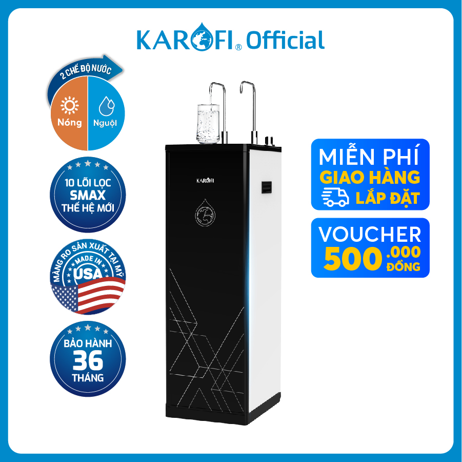 Máy lọc nước 2 chế độ nóng nguội D10 Karofi - Bảo hành 36 tháng