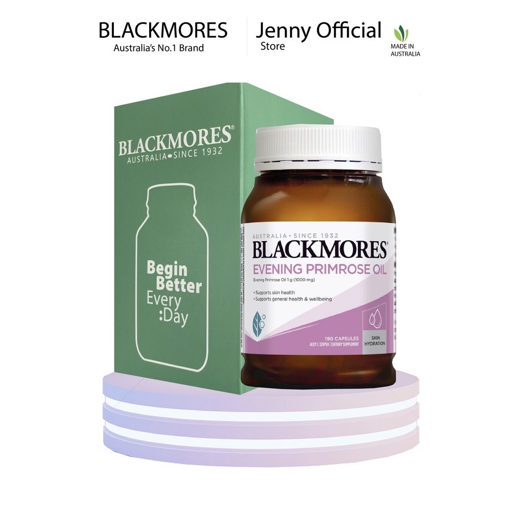 Tinh dầu hoa anh thảo Evening Primrose Oil Blackmores Úc 190 viên hỗ trợ cân bằng nội tiết tố làm đẹp da tóc móng