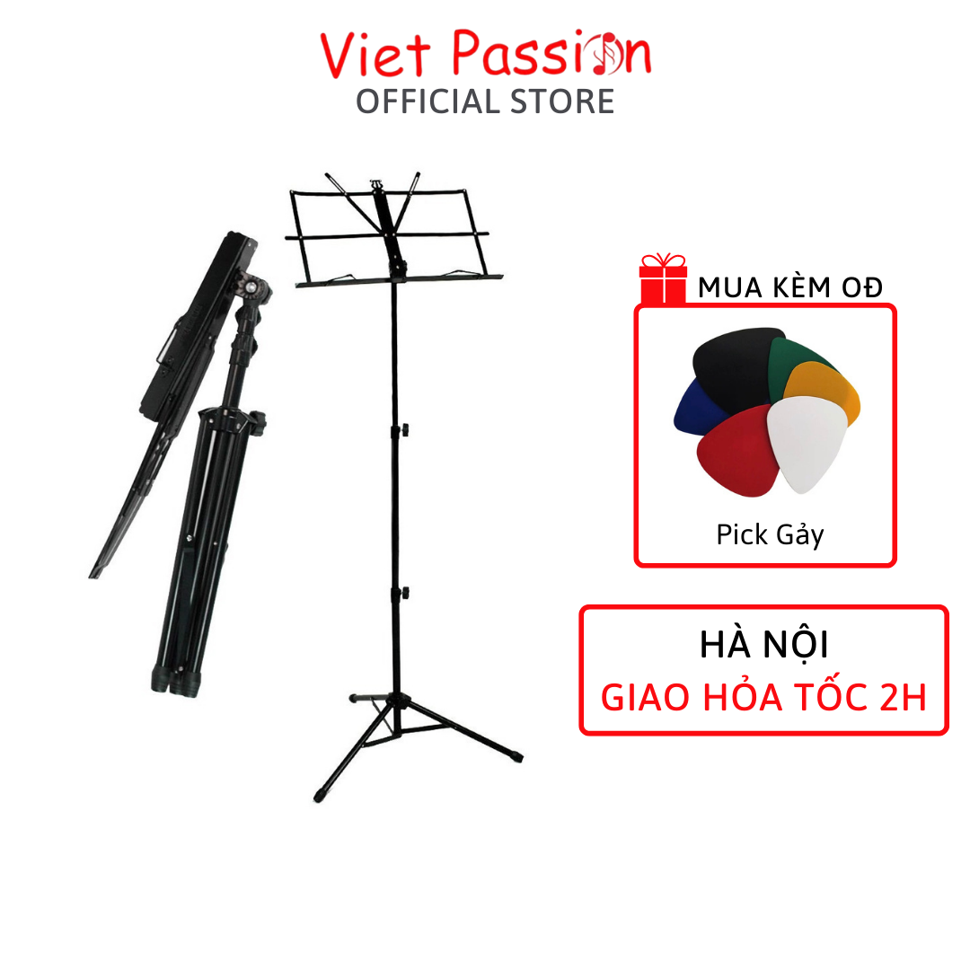 Giá để sách nhạc, bản nhạc nhỏ tặng kèm bao đựng gấp gọn mang đi tiện lợi  Viet Passion