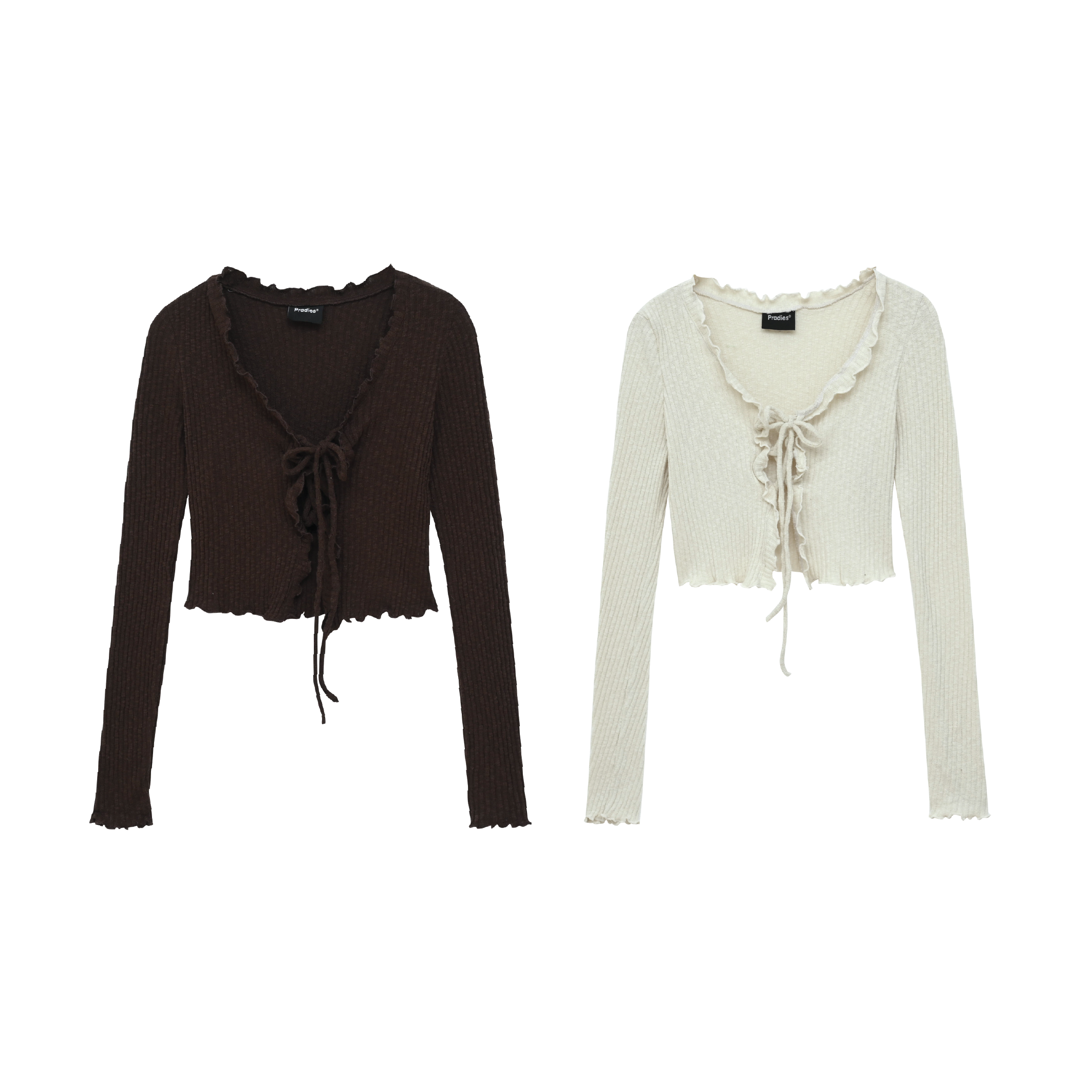 Áo croptop dài tay pradies lacies