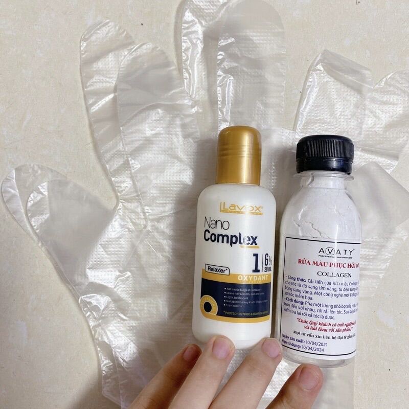 Bột tẩy tóc cao cấp AVATY tặng kèm oxi trợ nhuộm và gang tay