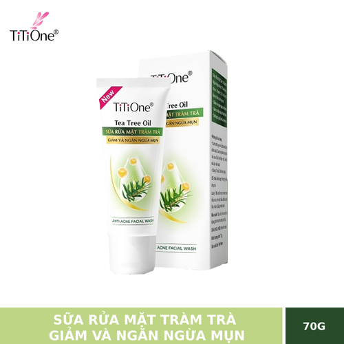 Sữa rửa mặt tràm trà giảm và ngăn ngừa mụn titione 70g