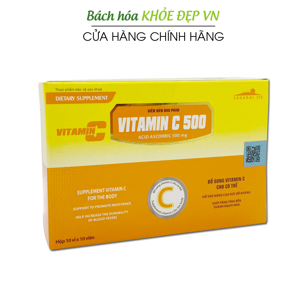 Viên uống VITAMIN C 500 tăng cường sức đề kháng, tăng sức khỏe