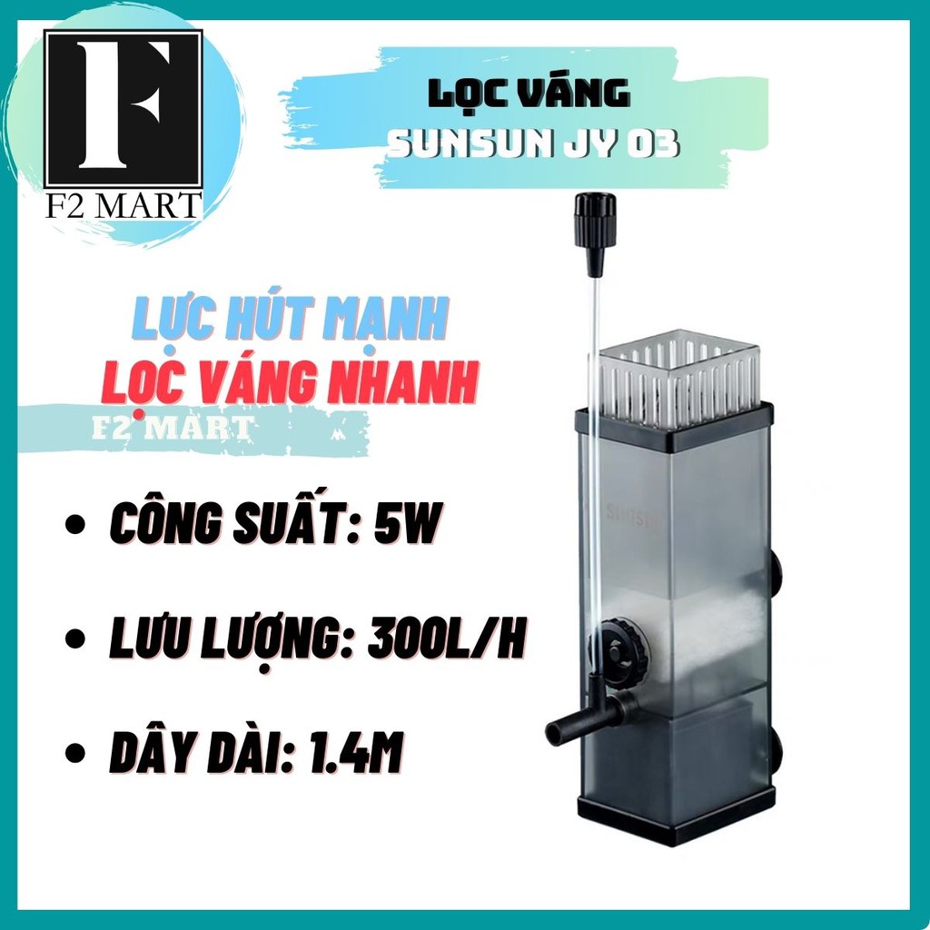Lọc váng sunsun jy 03 làm sạch bề mặt nước bể cá, bể thủy sinh